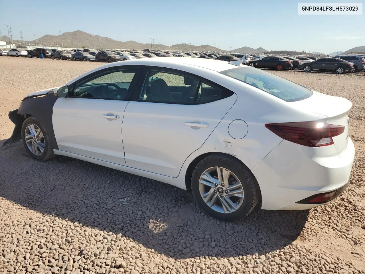 2020 Hyundai Elantra Sel VIN: 5NPD84LF3LH573029 Lot: 73362094