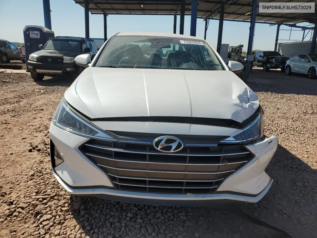 2020 Hyundai Elantra Sel VIN: 5NPD84LF3LH573029 Lot: 73362094