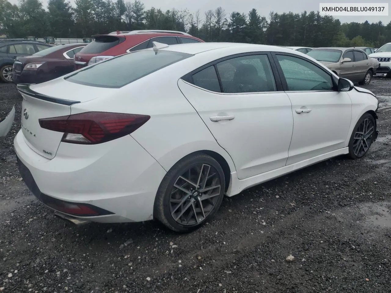 2020 Hyundai Elantra Sport VIN: KMHD04LB8LU049137 Lot: 73395304