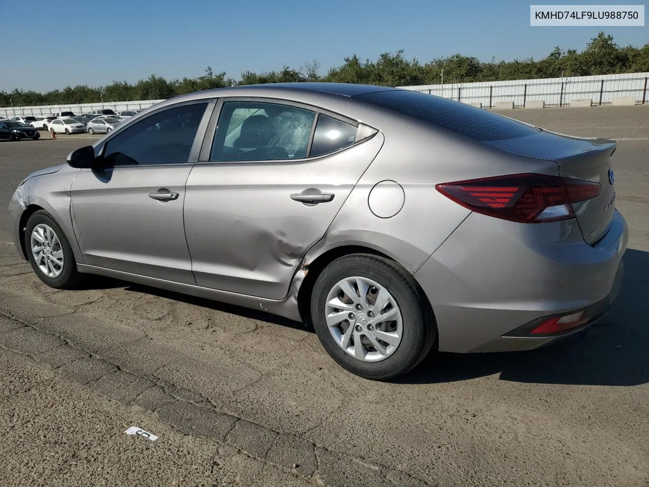 2020 Hyundai Elantra Se VIN: KMHD74LF9LU988750 Lot: 73426684