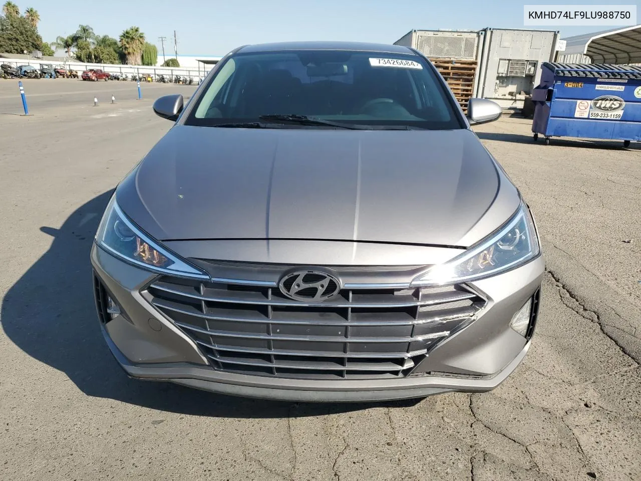 2020 Hyundai Elantra Se VIN: KMHD74LF9LU988750 Lot: 73426684