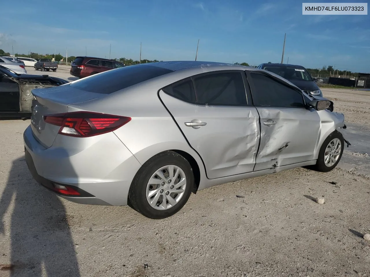 2020 Hyundai Elantra Se VIN: KMHD74LF6LU073323 Lot: 73569404