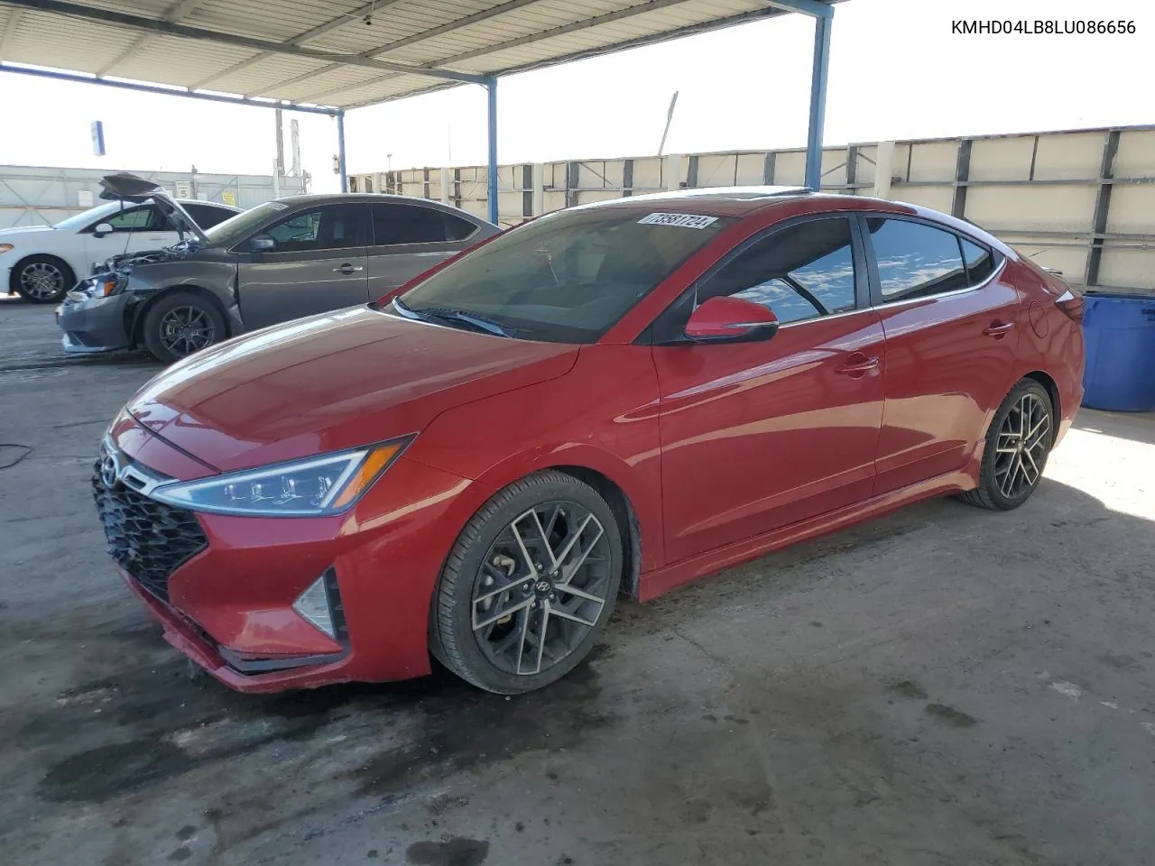 2020 Hyundai Elantra Sport VIN: KMHD04LB8LU086656 Lot: 73581724