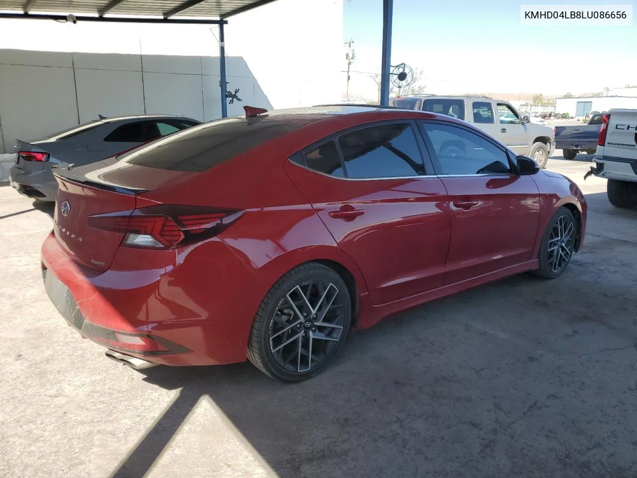 2020 Hyundai Elantra Sport VIN: KMHD04LB8LU086656 Lot: 73581724