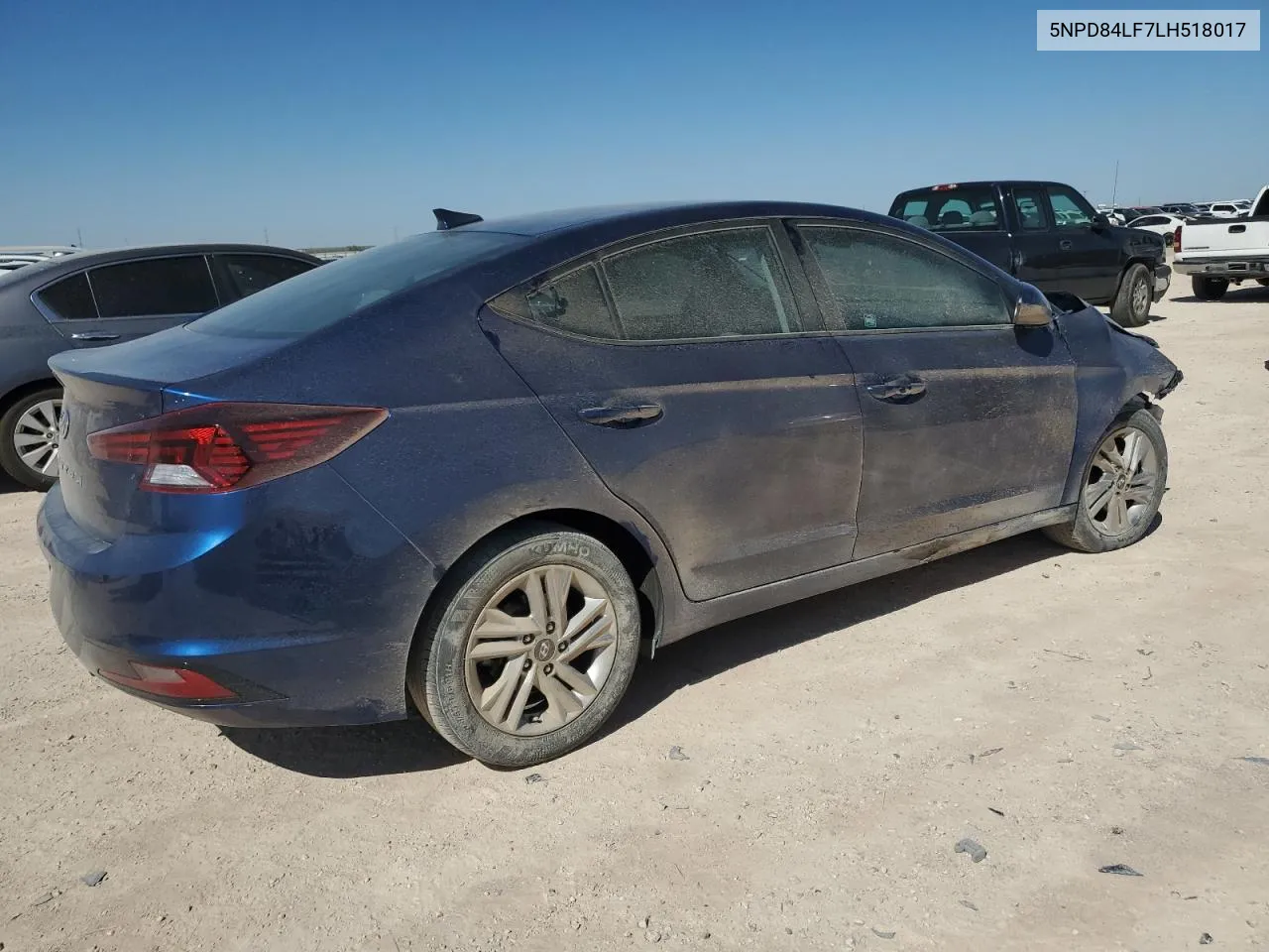 2020 Hyundai Elantra Sel VIN: 5NPD84LF7LH518017 Lot: 73609224