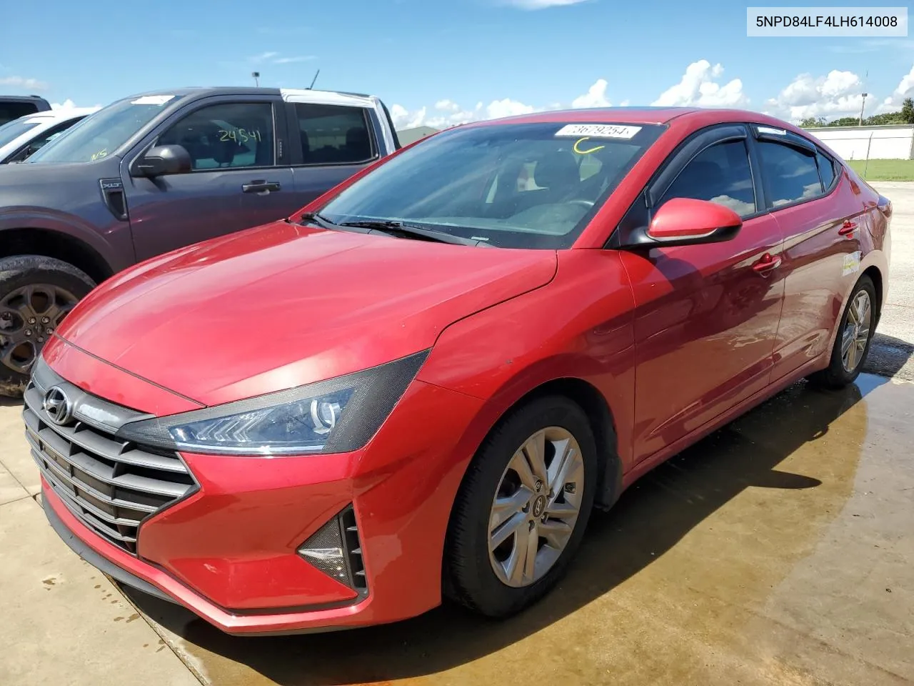 2020 Hyundai Elantra Sel VIN: 5NPD84LF4LH614008 Lot: 73679254