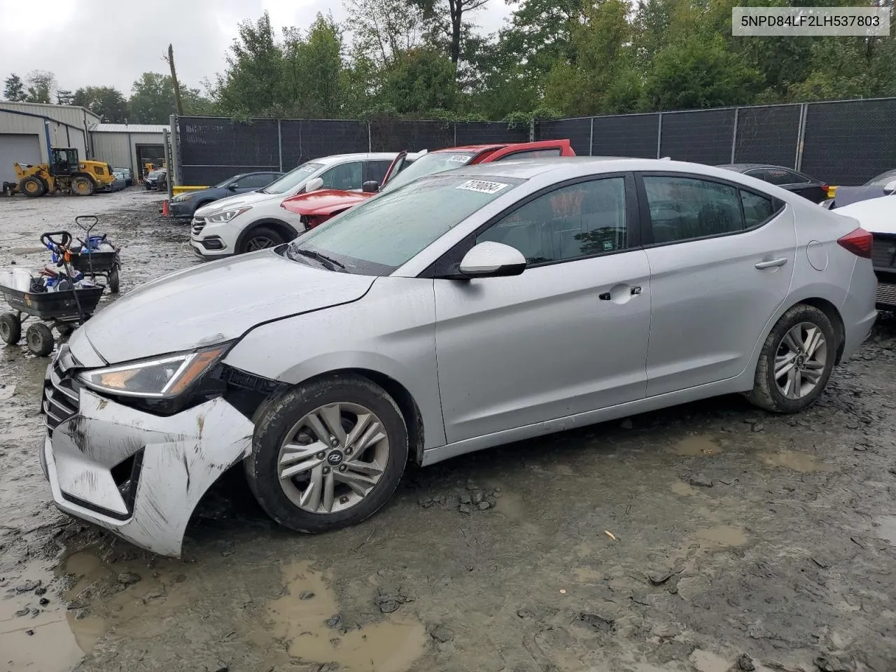 2020 Hyundai Elantra Sel VIN: 5NPD84LF2LH537803 Lot: 73790654