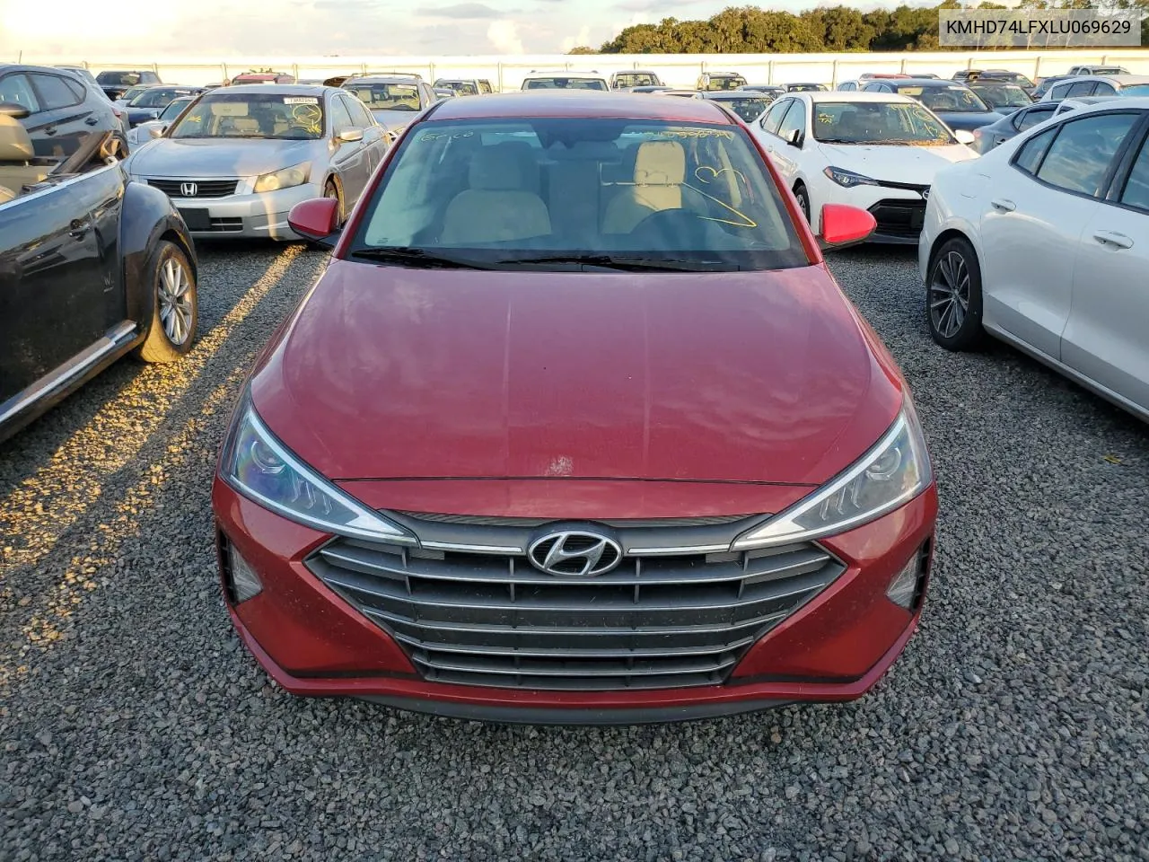 2020 Hyundai Elantra Se VIN: KMHD74LFXLU069629 Lot: 74055834