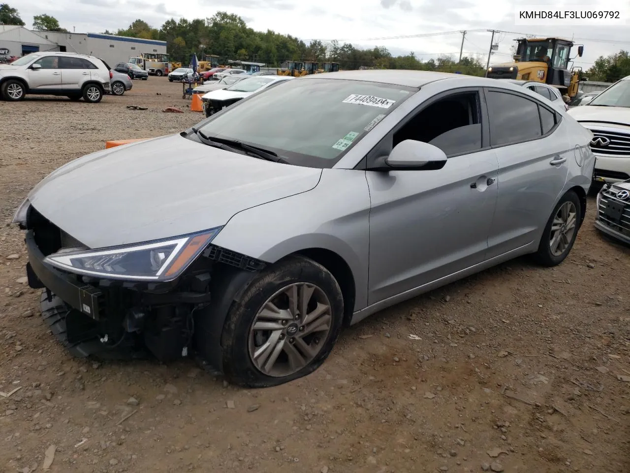 2020 Hyundai Elantra Sel VIN: KMHD84LF3LU069792 Lot: 74489424