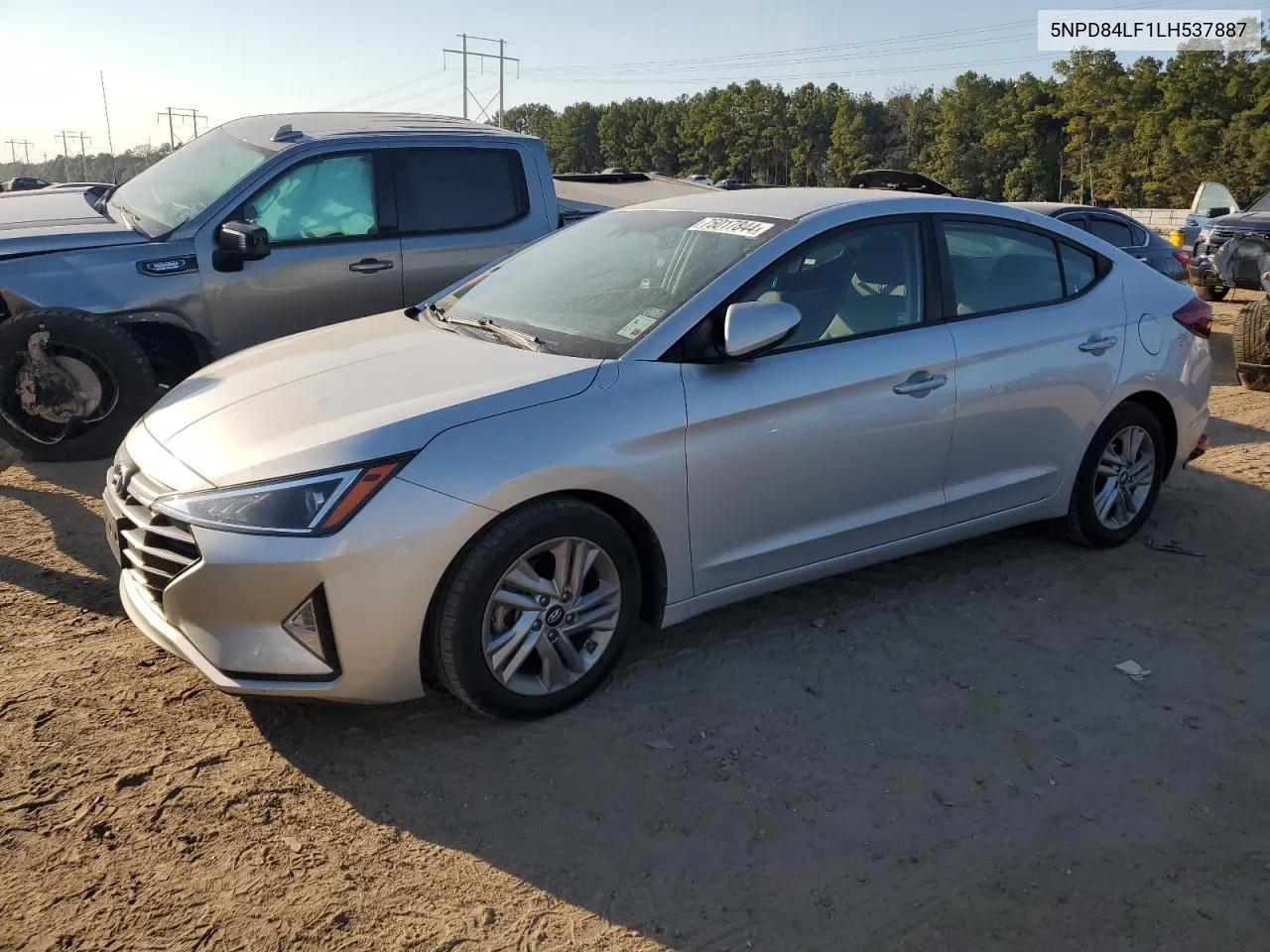 2020 Hyundai Elantra Sel VIN: 5NPD84LF1LH537887 Lot: 75017844