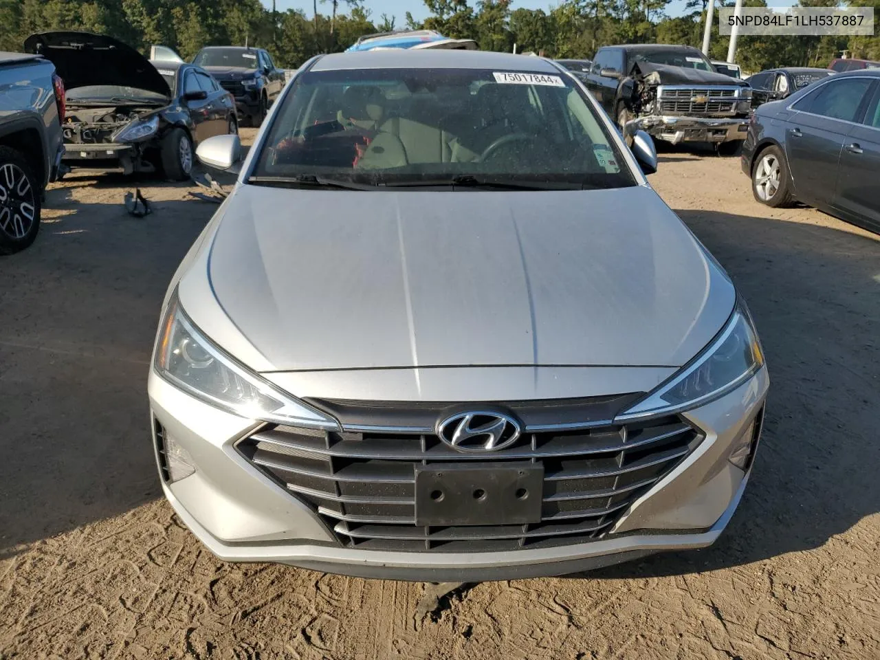 2020 Hyundai Elantra Sel VIN: 5NPD84LF1LH537887 Lot: 75017844