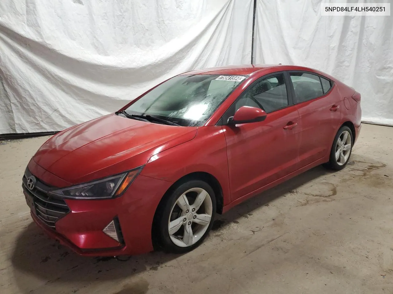 2020 Hyundai Elantra Sel VIN: 5NPD84LF4LH540251 Lot: 75041594