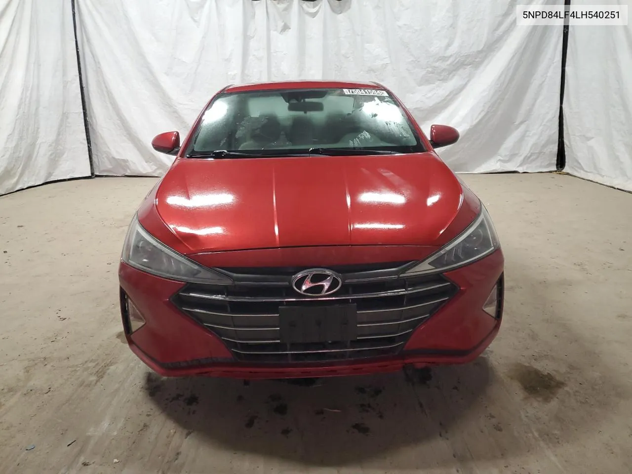 2020 Hyundai Elantra Sel VIN: 5NPD84LF4LH540251 Lot: 75041594