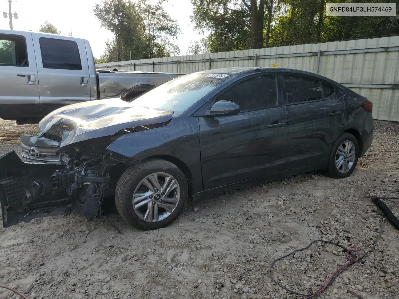 2020 Hyundai Elantra Sel VIN: 5NPD84LF3LH574469 Lot: 75539764