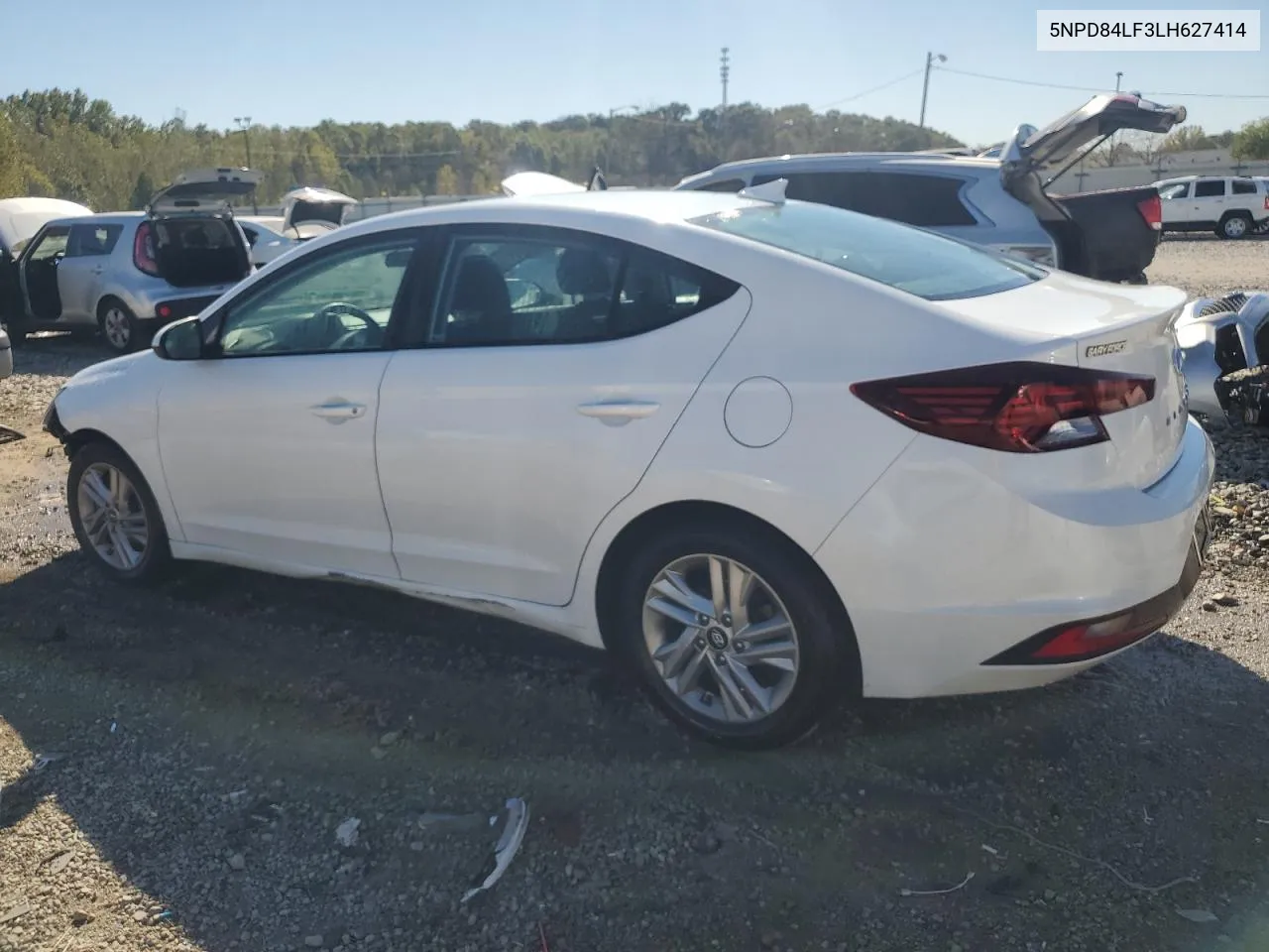 2020 Hyundai Elantra Sel VIN: 5NPD84LF3LH627414 Lot: 75838914