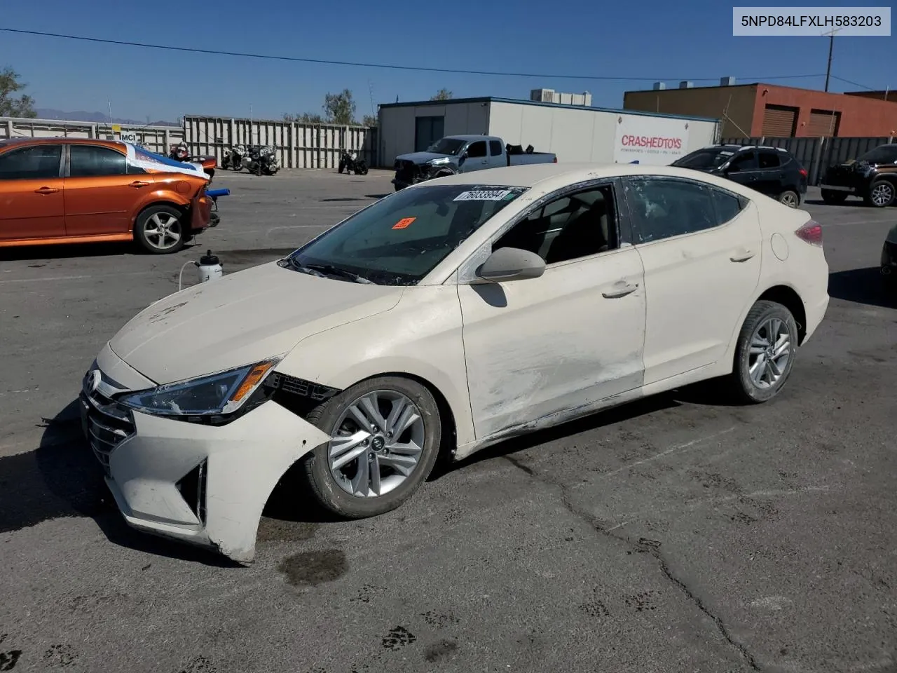 2020 Hyundai Elantra Sel VIN: 5NPD84LFXLH583203 Lot: 76033994