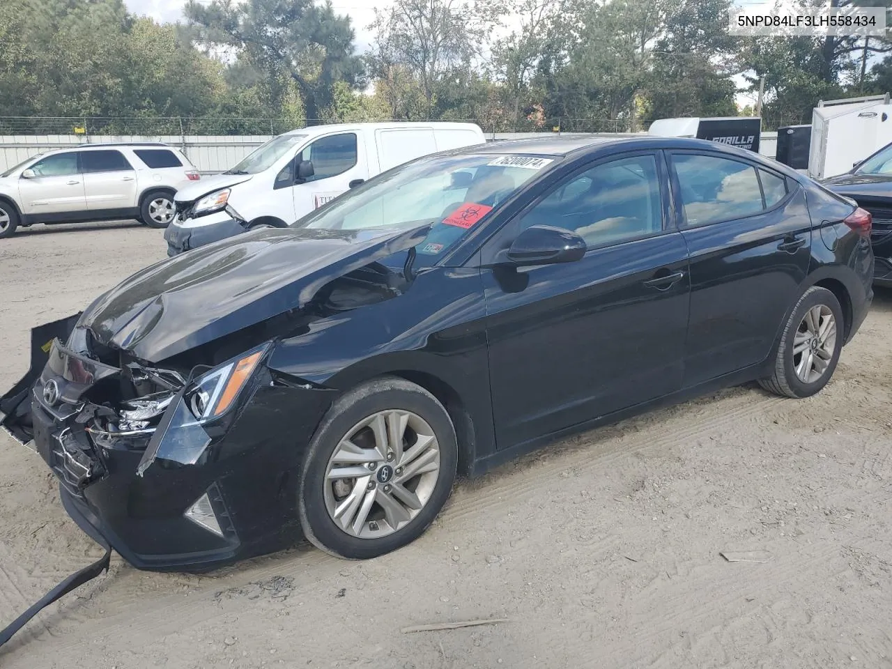 2020 Hyundai Elantra Sel VIN: 5NPD84LF3LH558434 Lot: 76200074