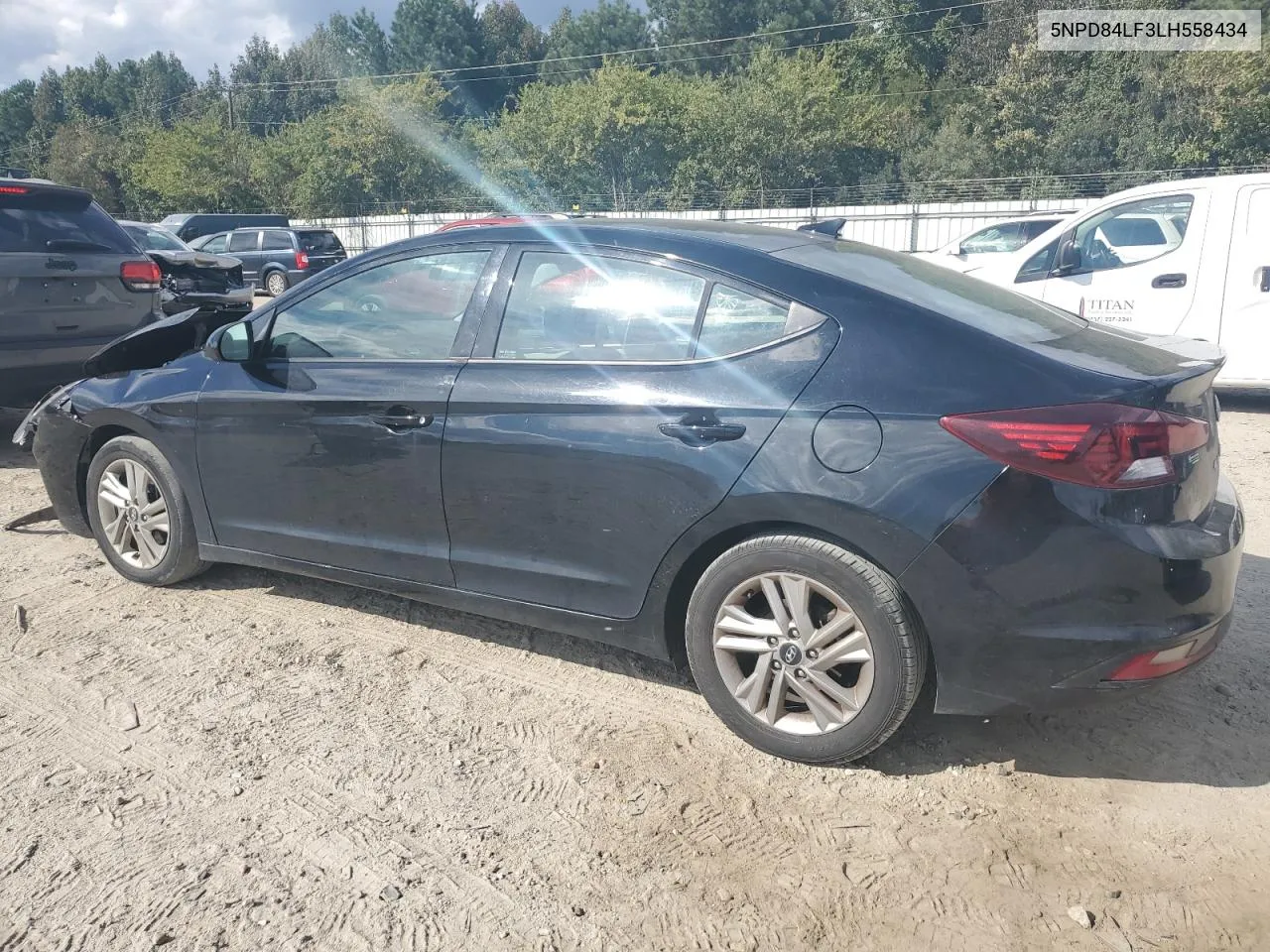 2020 Hyundai Elantra Sel VIN: 5NPD84LF3LH558434 Lot: 76200074