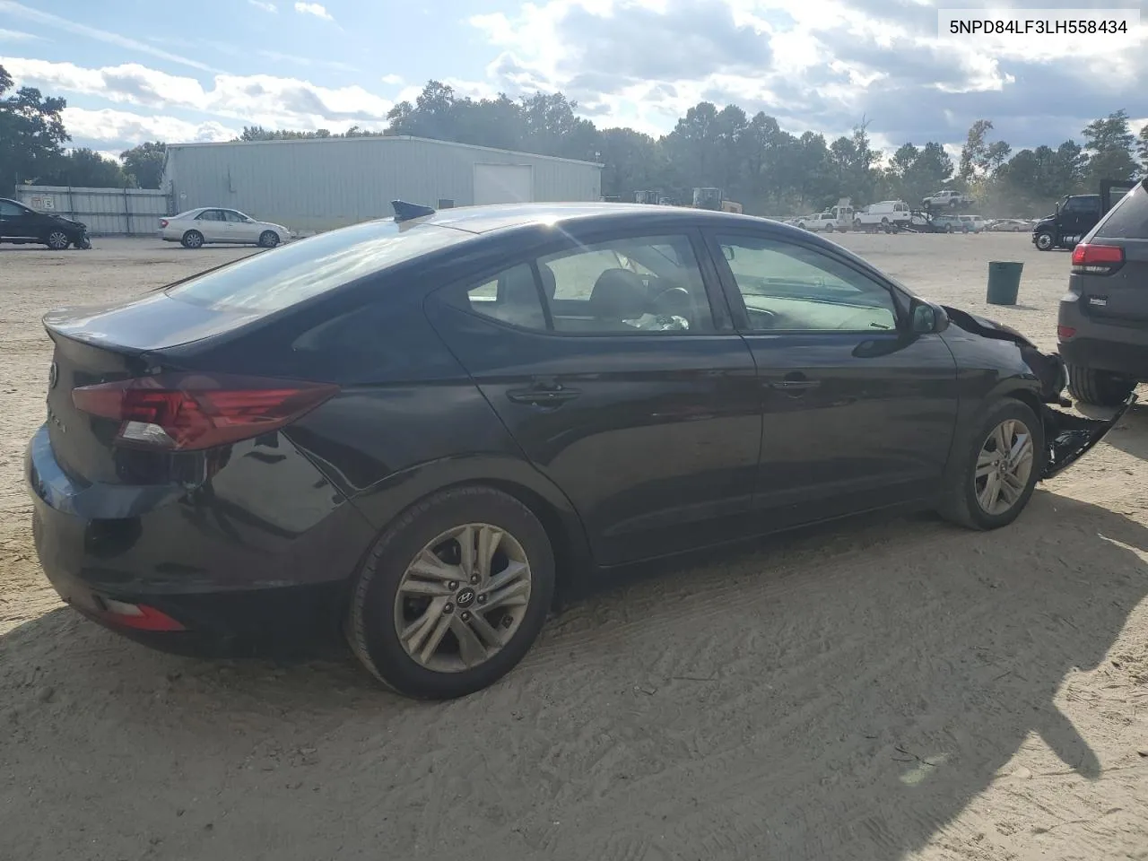 2020 Hyundai Elantra Sel VIN: 5NPD84LF3LH558434 Lot: 76200074