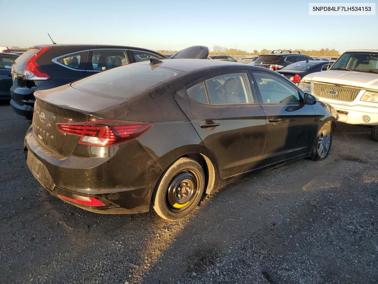 2020 Hyundai Elantra Sel VIN: 5NPD84LF7LH534153 Lot: 76705834