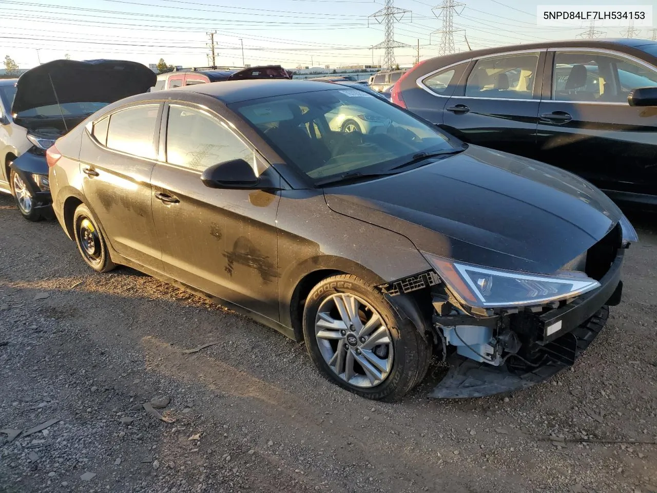 2020 Hyundai Elantra Sel VIN: 5NPD84LF7LH534153 Lot: 76705834