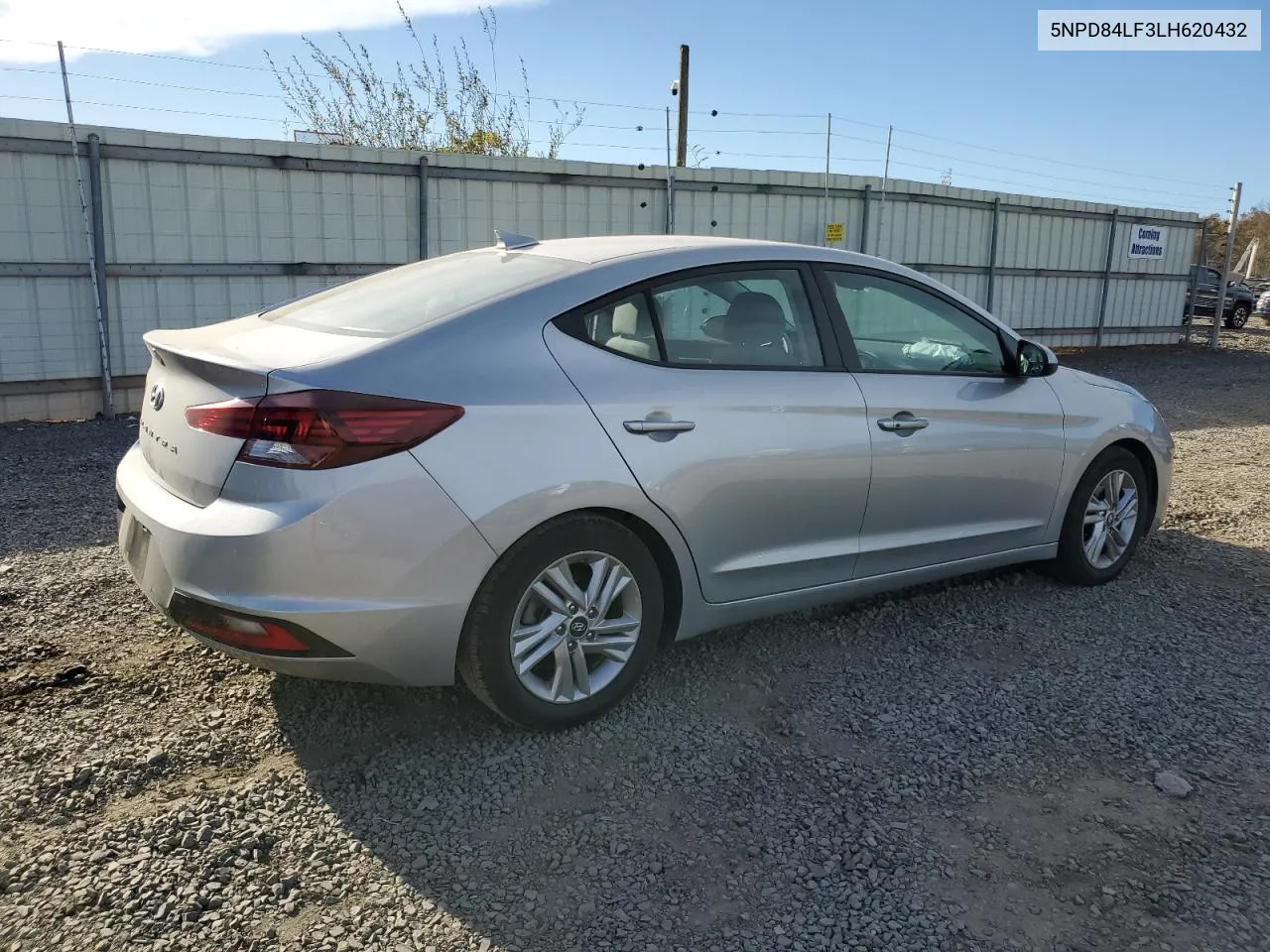 2020 Hyundai Elantra Sel VIN: 5NPD84LF3LH620432 Lot: 76751734