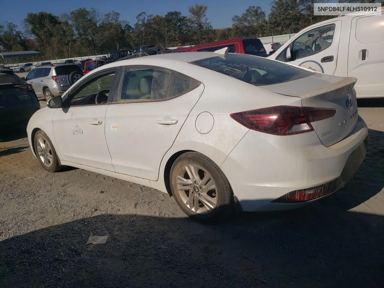 5NPD84LF4LH510912 2020 Hyundai Elantra Sel/Value/Limited