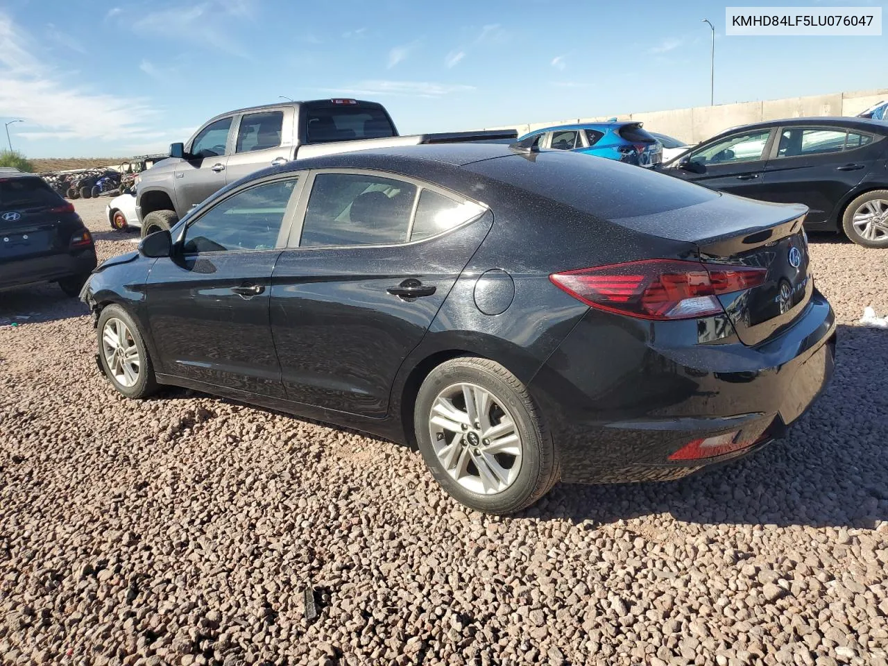 2020 Hyundai Elantra Sel VIN: KMHD84LF5LU076047 Lot: 76962184