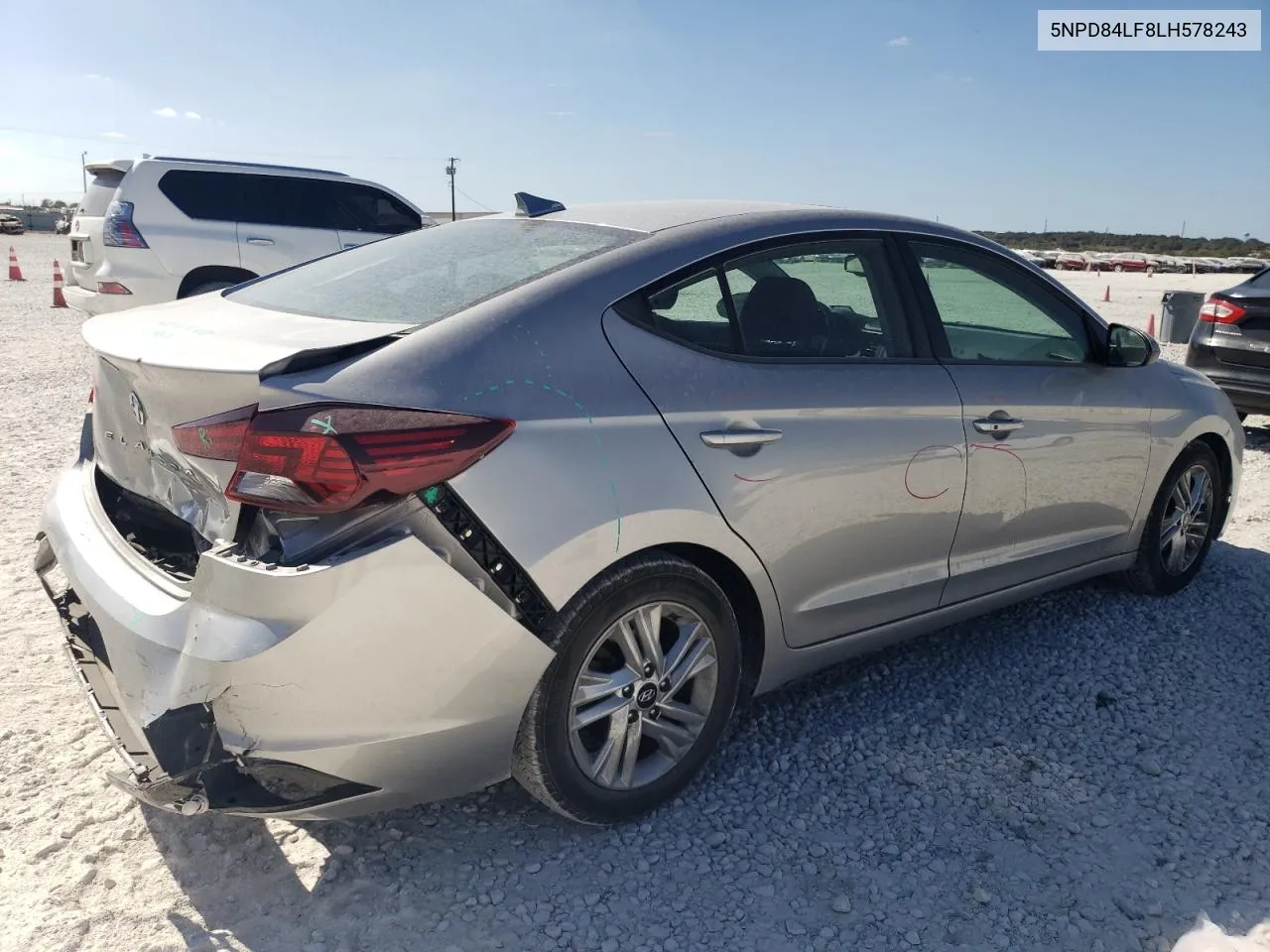 2020 Hyundai Elantra Sel VIN: 5NPD84LF8LH578243 Lot: 77004424