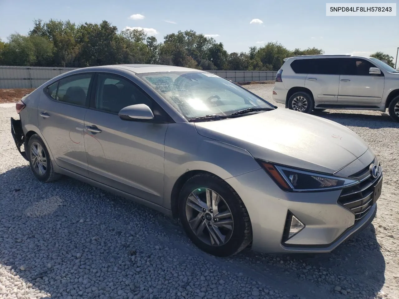 2020 Hyundai Elantra Sel VIN: 5NPD84LF8LH578243 Lot: 77004424