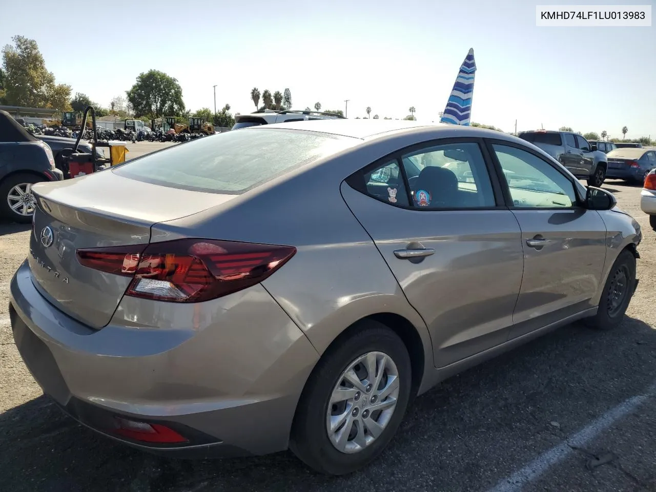 2020 Hyundai Elantra Se VIN: KMHD74LF1LU013983 Lot: 77140364