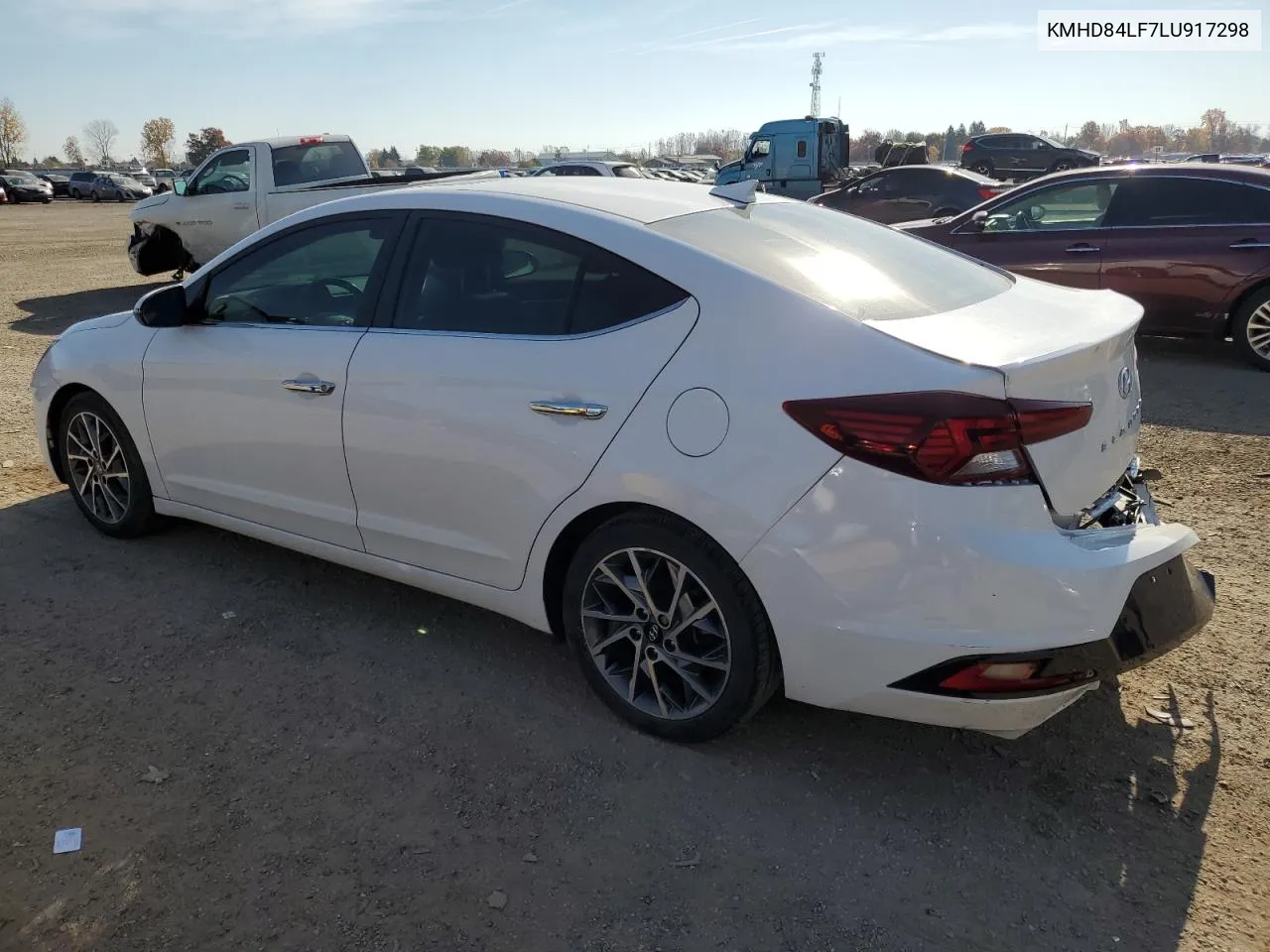 2020 Hyundai Elantra Sel VIN: KMHD84LF7LU917298 Lot: 77161914