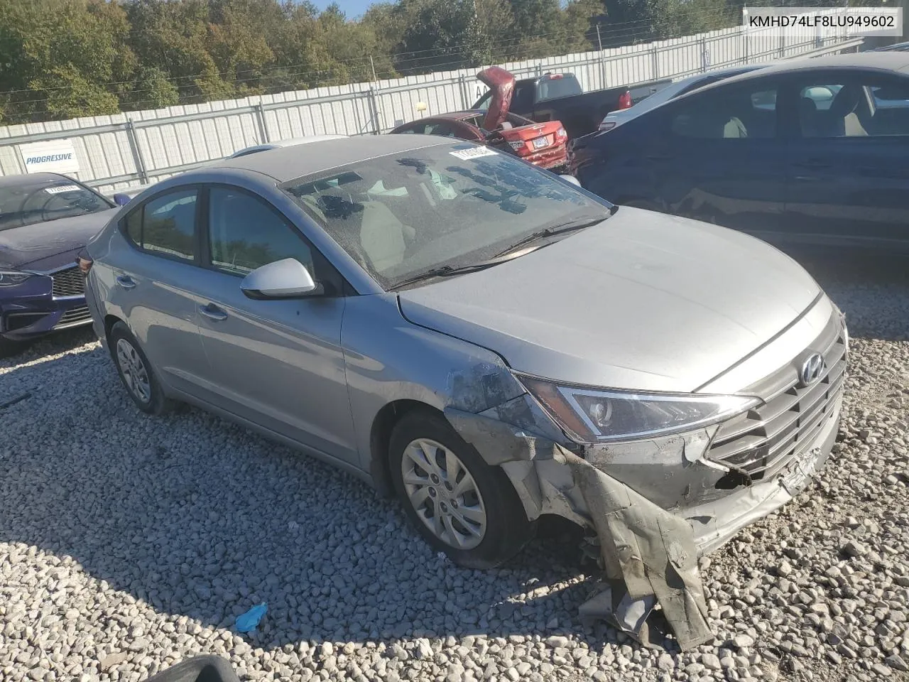 2020 Hyundai Elantra Se VIN: KMHD74LF8LU949602 Lot: 77201624