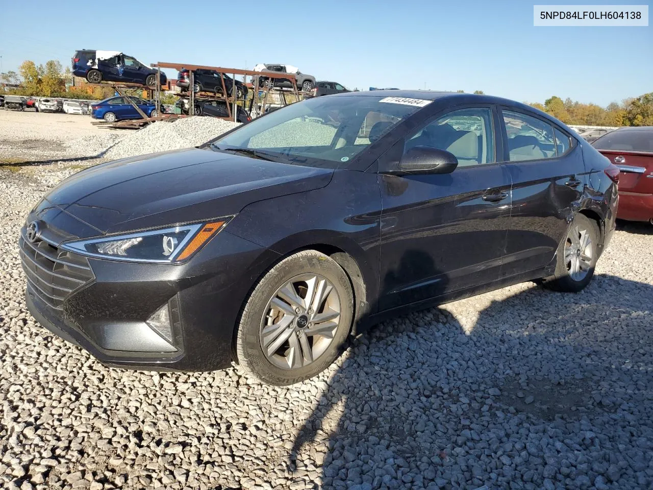 2020 Hyundai Elantra Sel VIN: 5NPD84LF0LH604138 Lot: 77434484