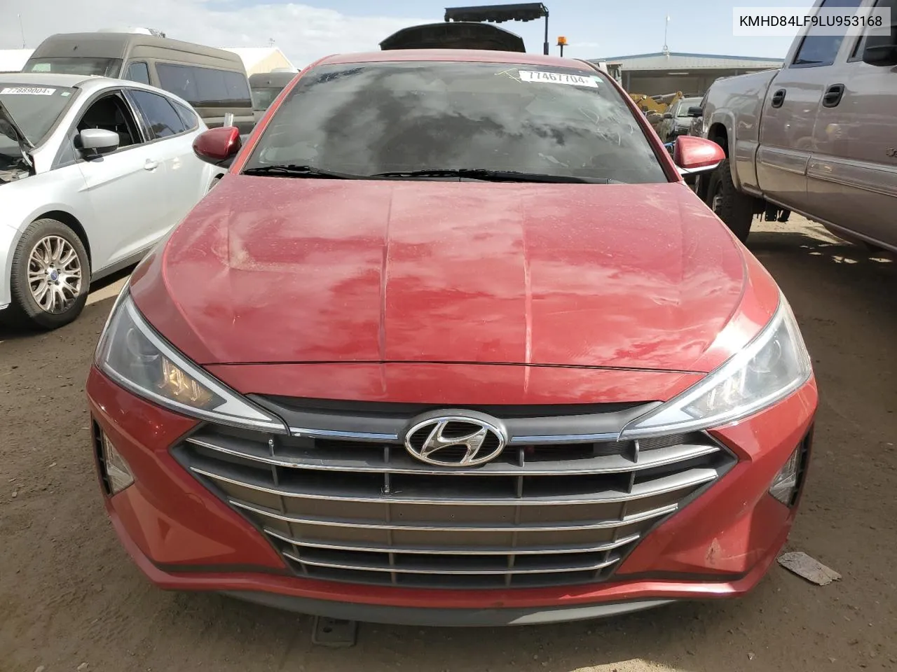 2020 Hyundai Elantra Sel VIN: KMHD84LF9LU953168 Lot: 77467704