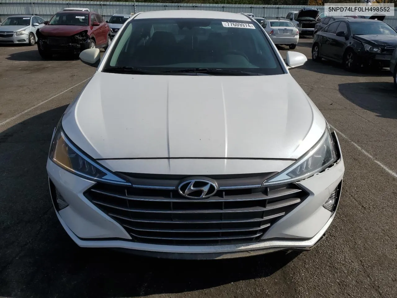 2020 Hyundai Elantra Se VIN: 5NPD74LF0LH498552 Lot: 77609974