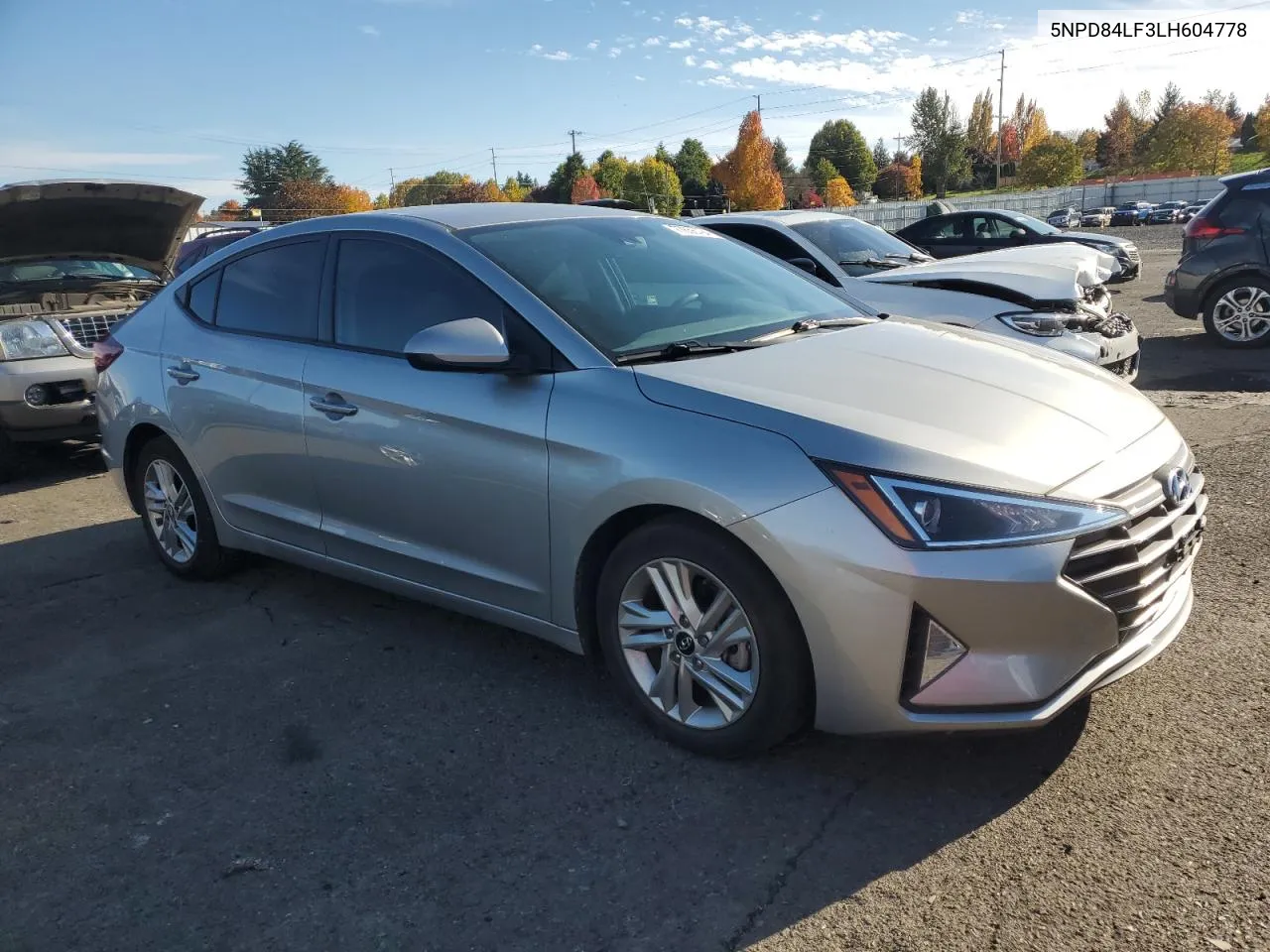 2020 Hyundai Elantra Sel VIN: 5NPD84LF3LH604778 Lot: 77656194