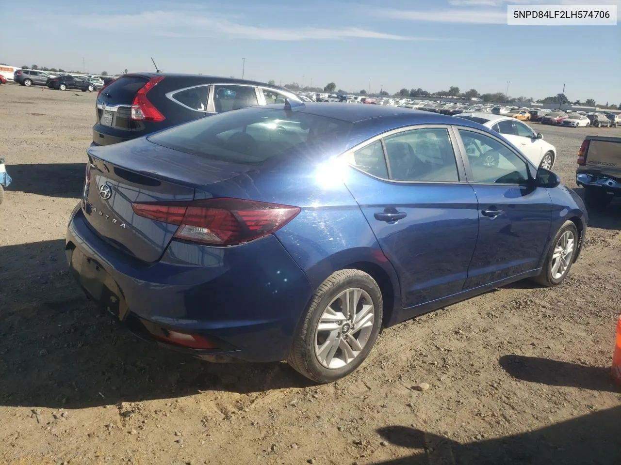 2020 Hyundai Elantra Sel VIN: 5NPD84LF2LH574706 Lot: 77854274