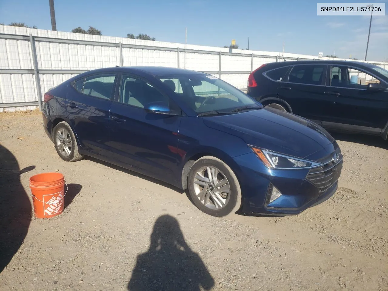 2020 Hyundai Elantra Sel VIN: 5NPD84LF2LH574706 Lot: 77854274