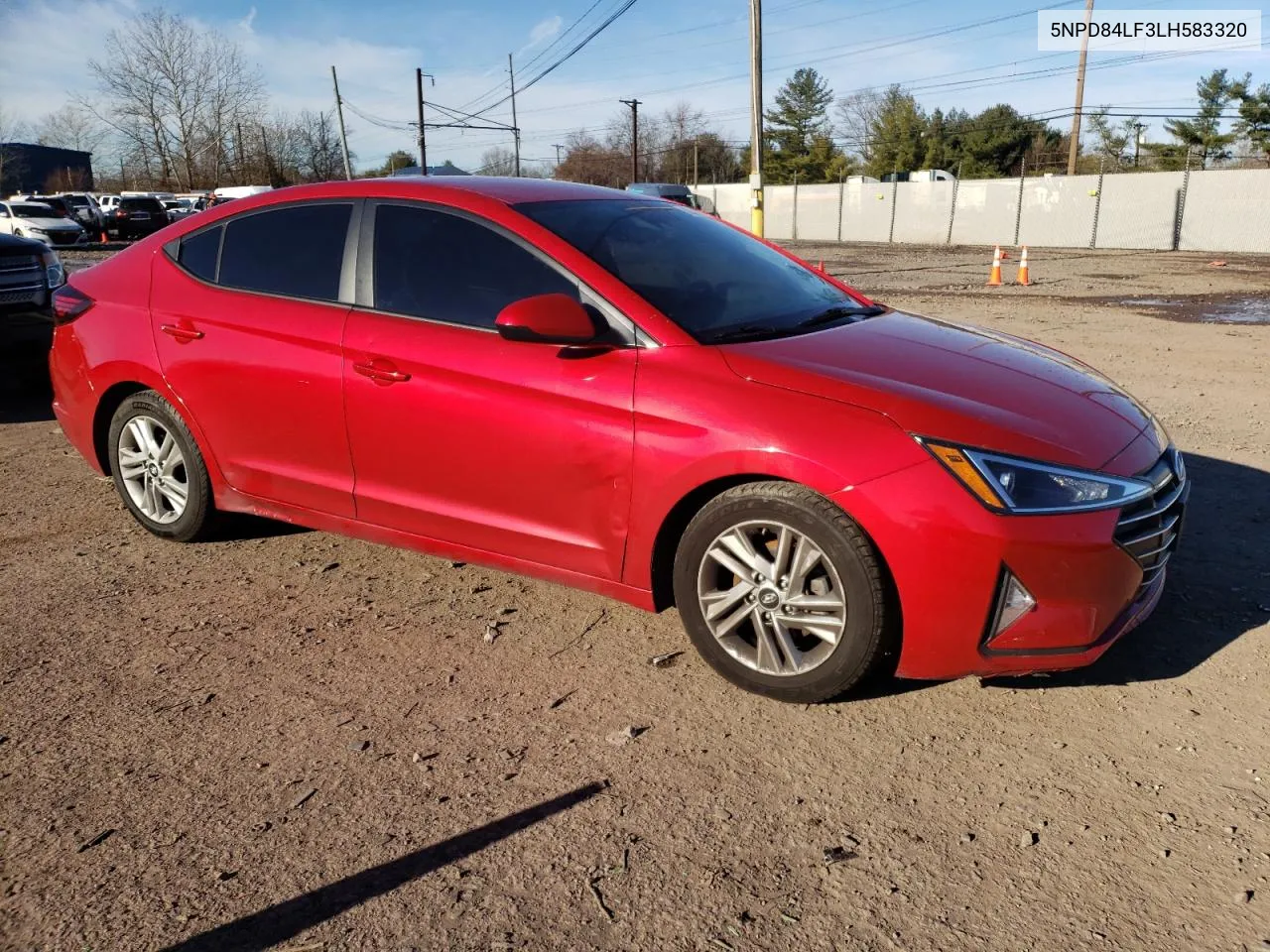 2020 Hyundai Elantra Sel VIN: 5NPD84LF3LH583320 Lot: 80541993