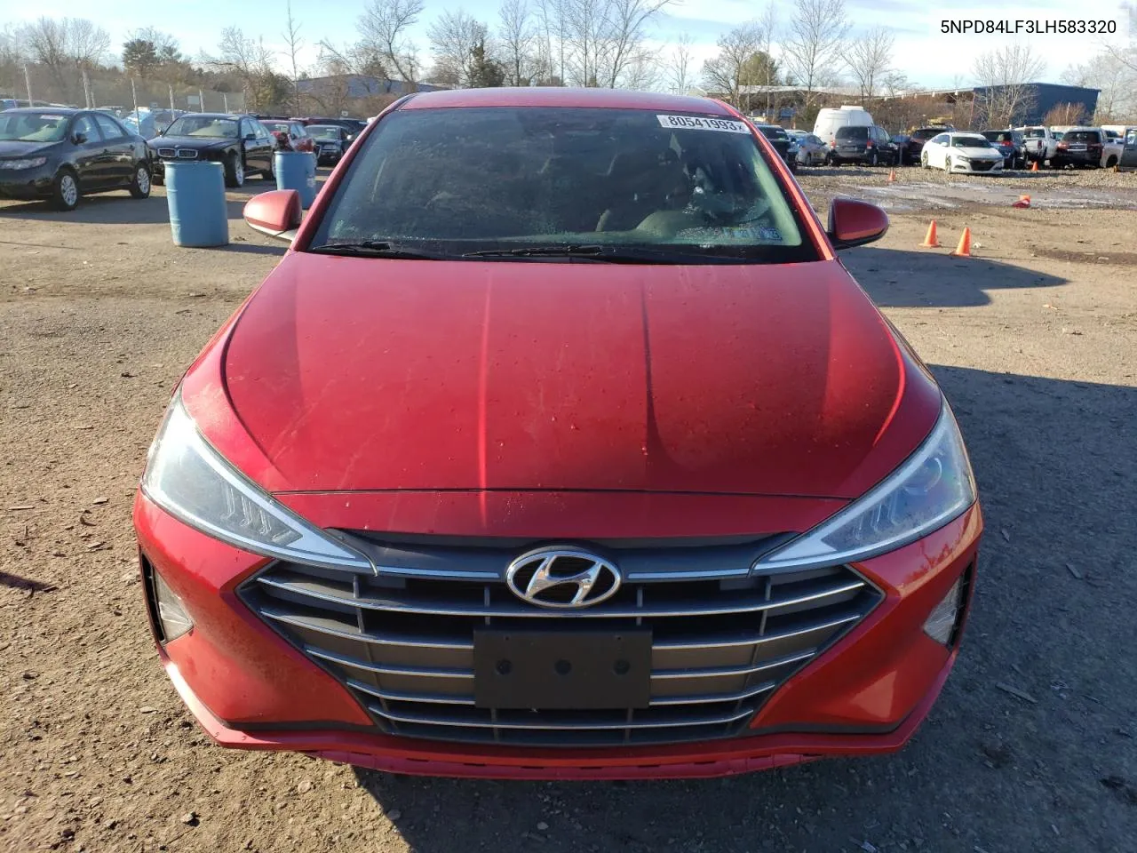 2020 Hyundai Elantra Sel VIN: 5NPD84LF3LH583320 Lot: 80541993