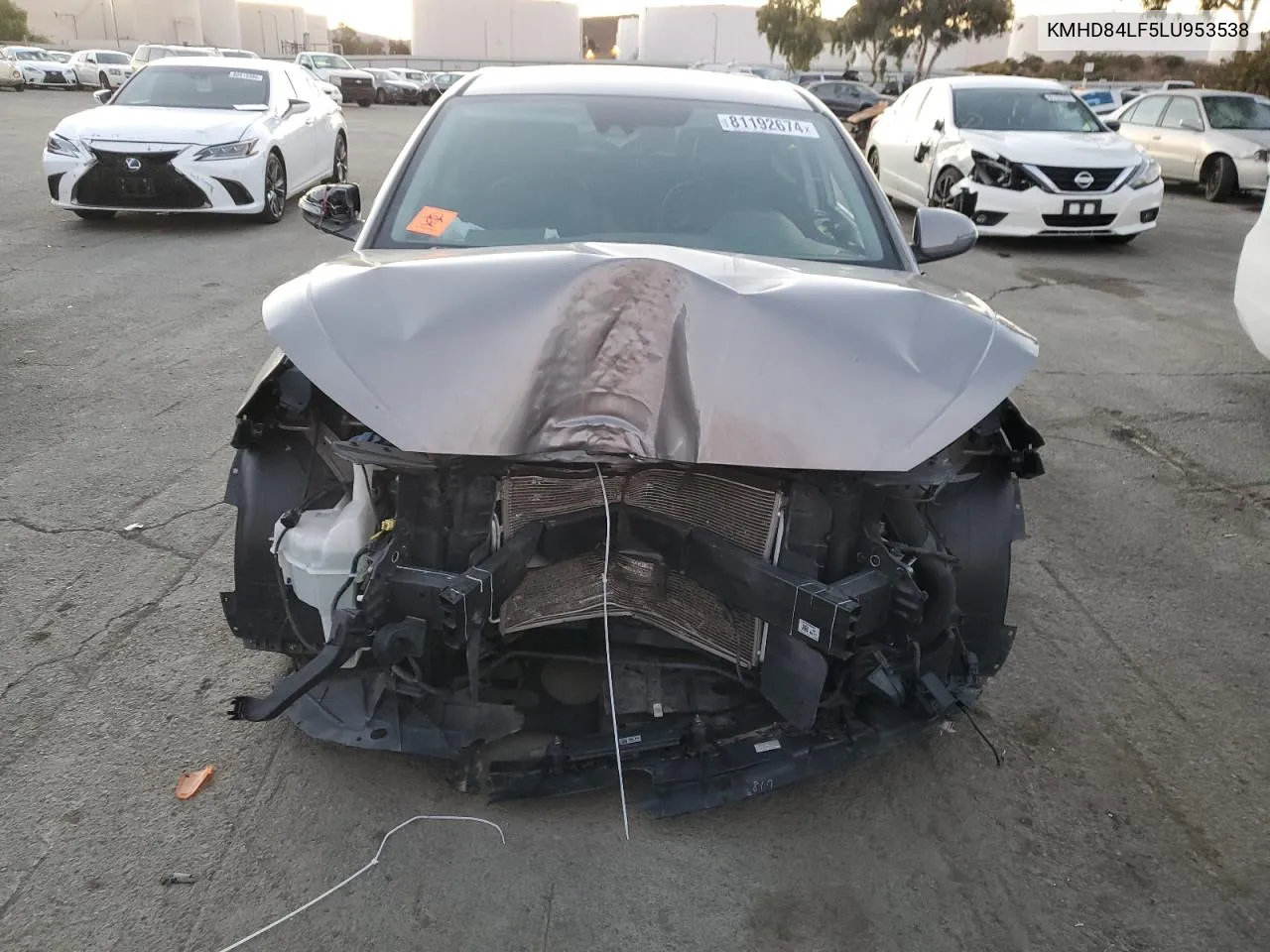 2020 Hyundai Elantra Sel VIN: KMHD84LF5LU953538 Lot: 81192674