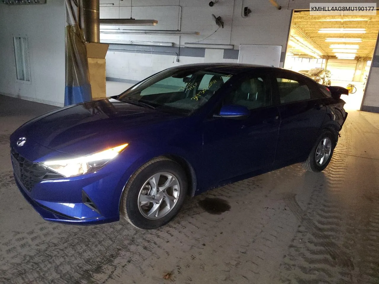 2021 Hyundai Elantra Se VIN: KMHLL4AG8MU190177 Lot: 39303054