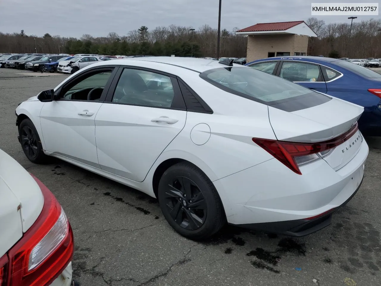 KMHLM4AJ2MU012757 2021 Hyundai Elantra Blue