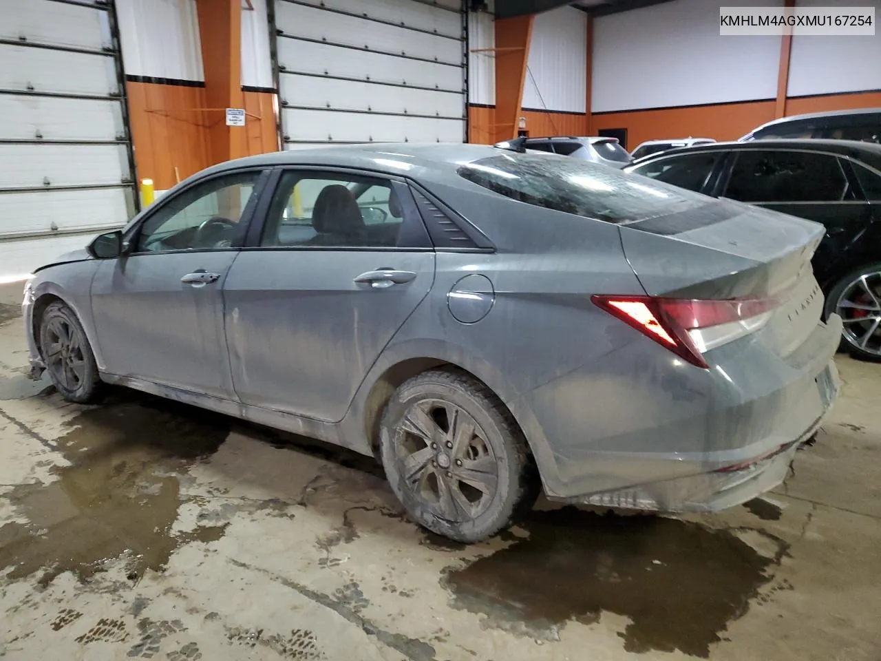 2021 Hyundai Elantra Sel VIN: KMHLM4AGXMU167254 Lot: 44773274