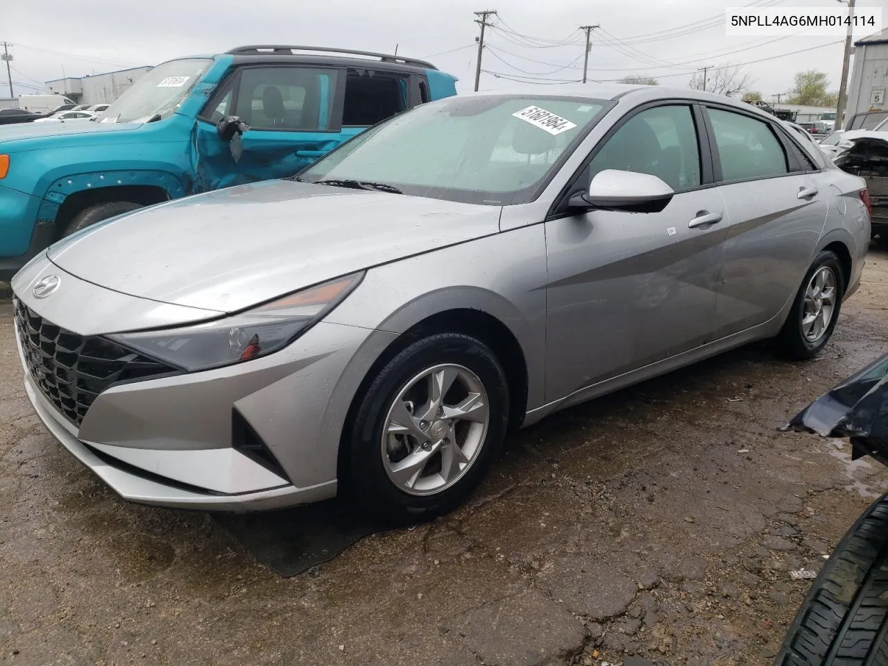 2021 Hyundai Elantra Se VIN: 5NPLL4AG6MH014114 Lot: 51601964