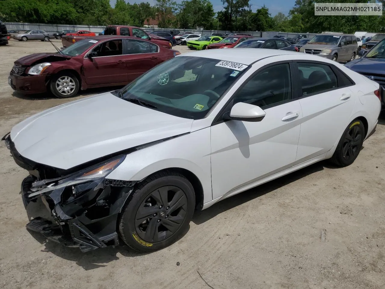 2021 Hyundai Elantra Sel VIN: 5NPLM4AG2MH021185 Lot: 53979924