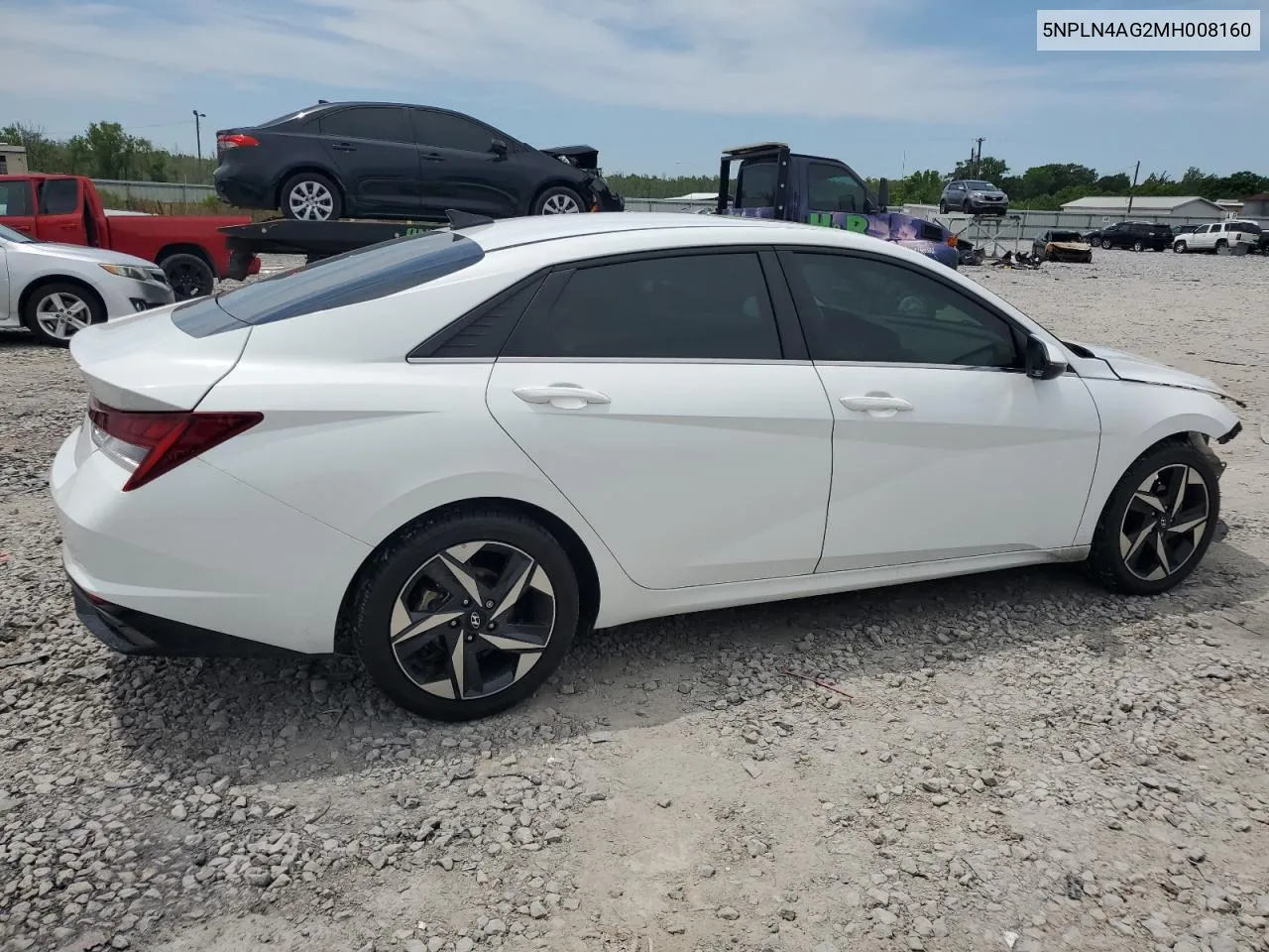 2021 Hyundai Elantra Sel VIN: 5NPLN4AG2MH008160 Lot: 55020964