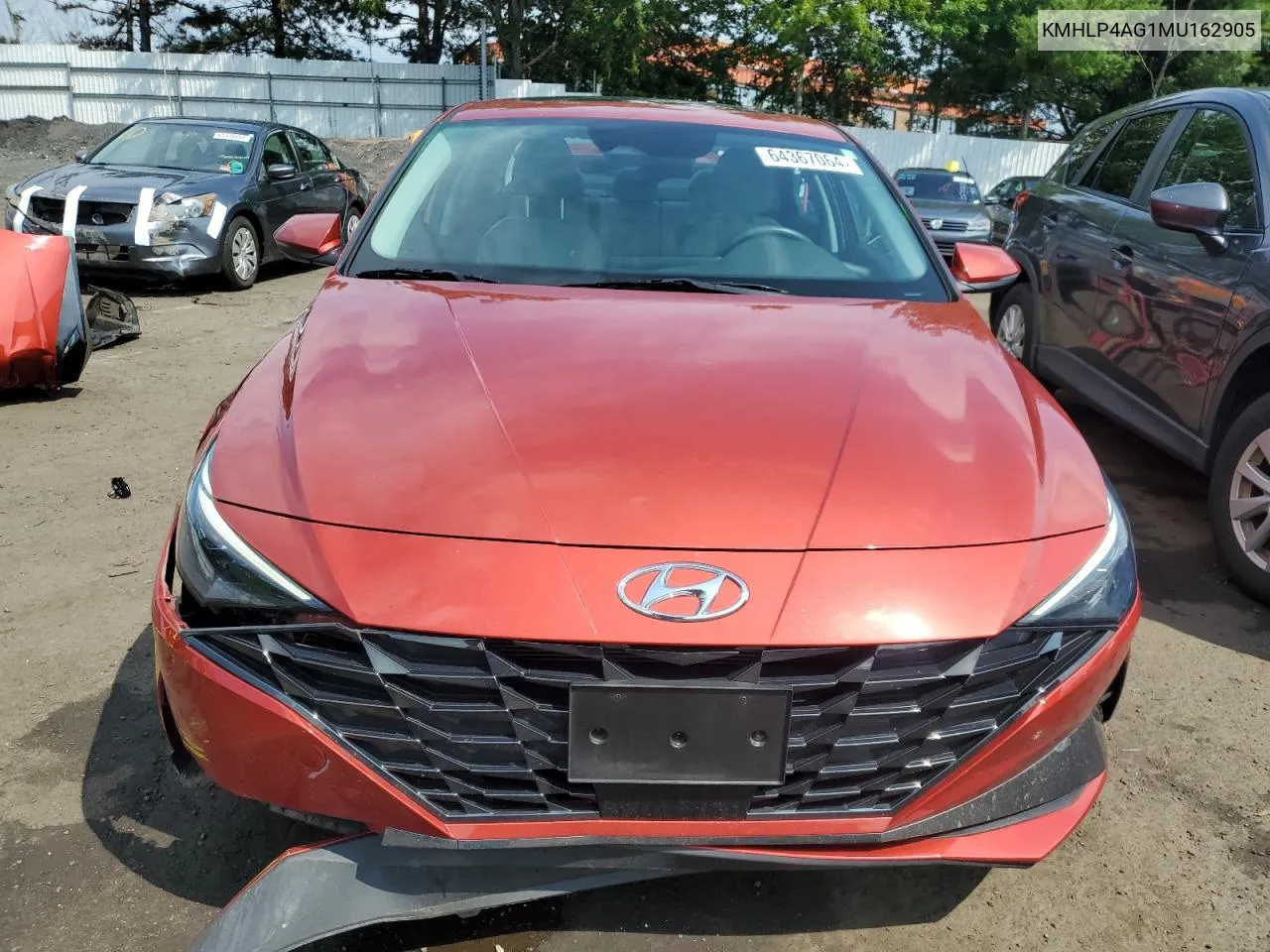 2021 Hyundai Elantra Limited VIN: KMHLP4AG1MU162905 Lot: 64367064