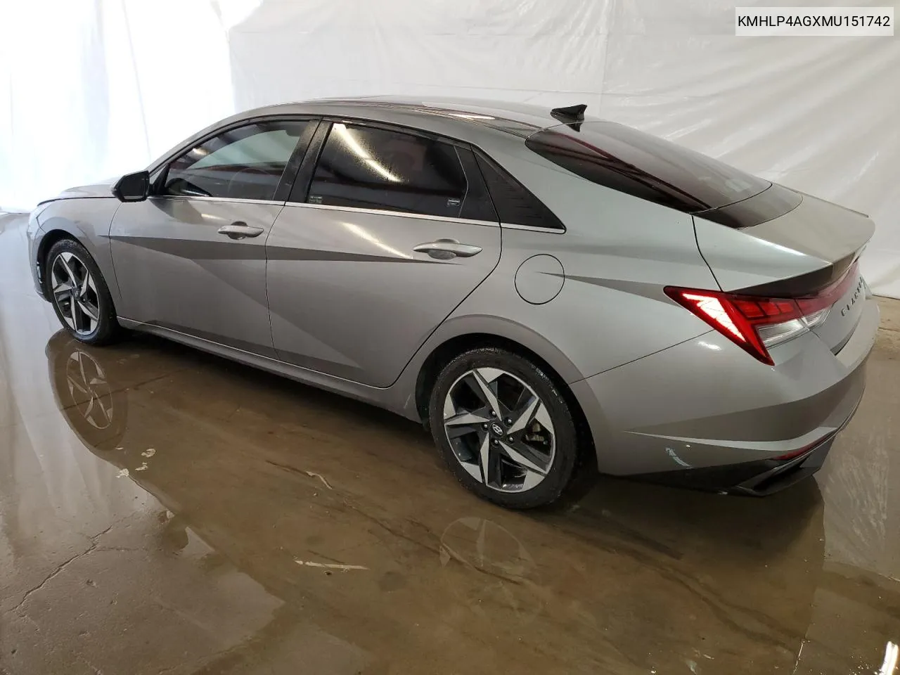 KMHLP4AGXMU151742 2021 Hyundai Elantra Limited